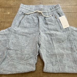 Athleta Cabo Linen Wide Leg Pants NWT
